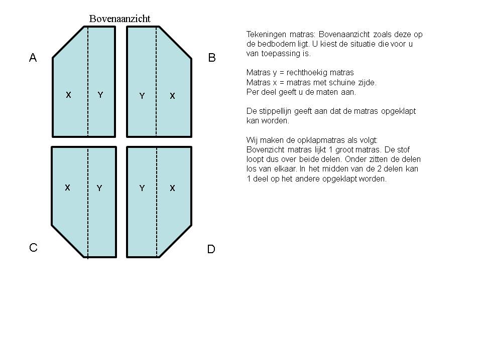 Schuine zijde met opklap over de gehele lengte